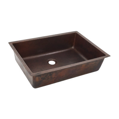 Mandalay 20" x 14.5" Hand Hammered Recycled Copper Undermount Bathroom Sink