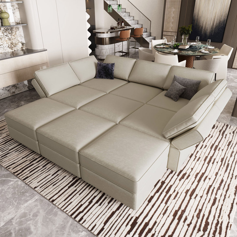 Neemi Upholstered Sectional, Gray Velvet