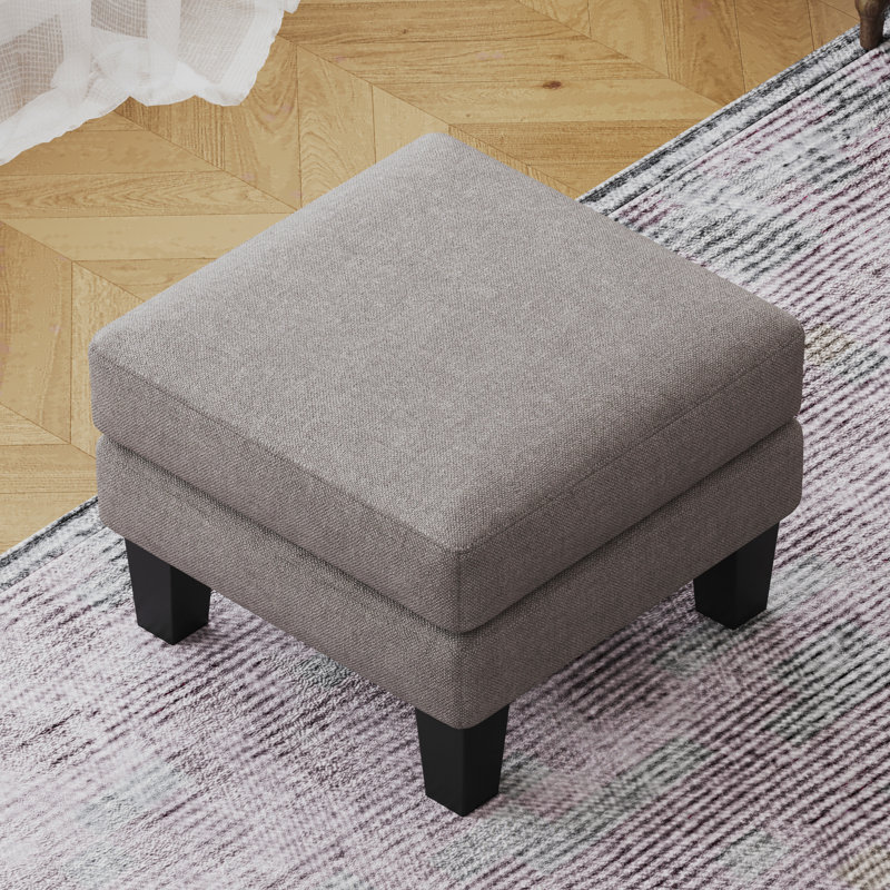 Repose-pieds en tissu, banc carré pour la maison, Gris