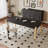 Black Rectangular Solid Wood Butterfly Leaf Dining Table-1333576992