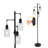 Samira Black Industrial Tree Floor Lamp With Dimmer Switch, 3 Adjustable Lights For Living Room, Bedroom