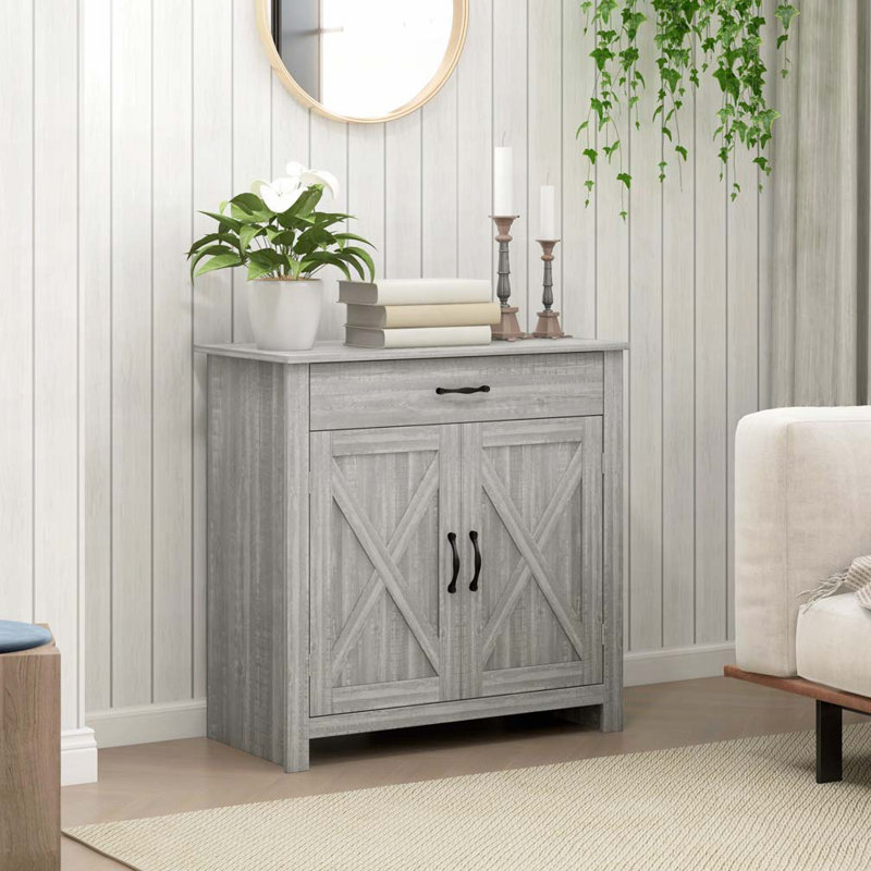 Armoire de rangement de style campagnard, Brun bois naturel