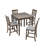 Lykes Dining Table Set, Wooden Dining Square Table Set for 4, Square Table and 4 Upholstered Chairs-829503046