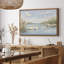«Peaceful Swans on Lake with Reeds and Distant Boat», art mural encadré-1012744264-1012744270