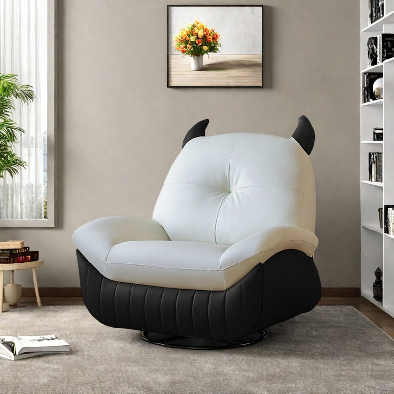 Joli fauteuil inclinable et confortable, Noir / blanc cassé