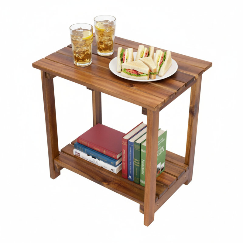 Hampshire Rectangular Outdoor Side Table, Oak