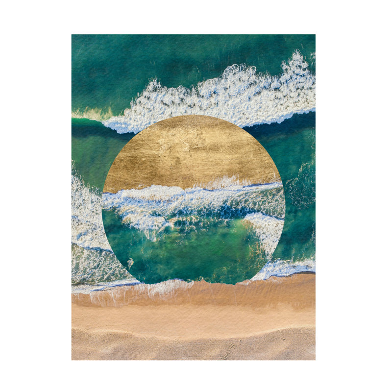 Reproduction d'art sur toile «Breaking Shore III» par bolologien, H 24 po x l 18 po