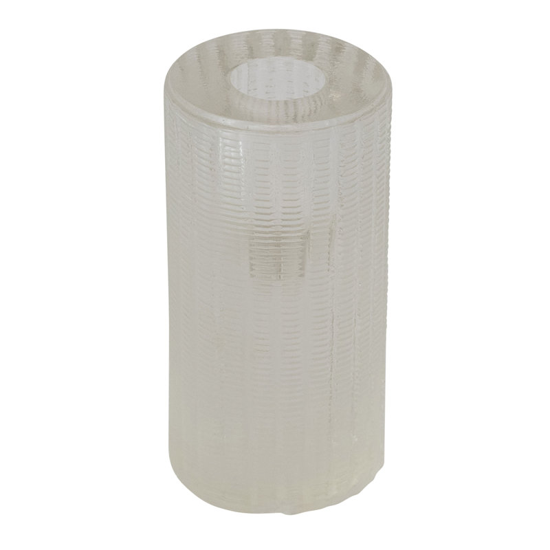 Tall Cut Glass Taper Candle Holder