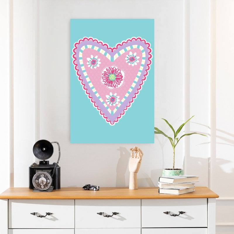 Art mural rétro fantaisiste Rainbow, 24" H x 16" W