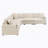 Sylvienne 106" Convertible L-Shaped Sectional Corner Sofa-2126516810