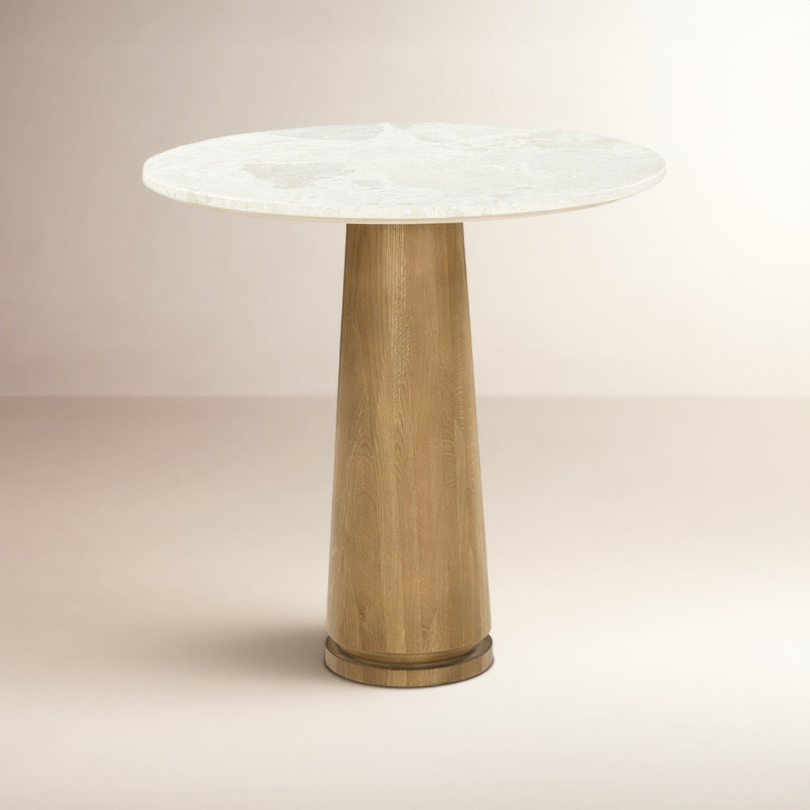 Gladys 30" Genuine Marble Coffee Table, Beige