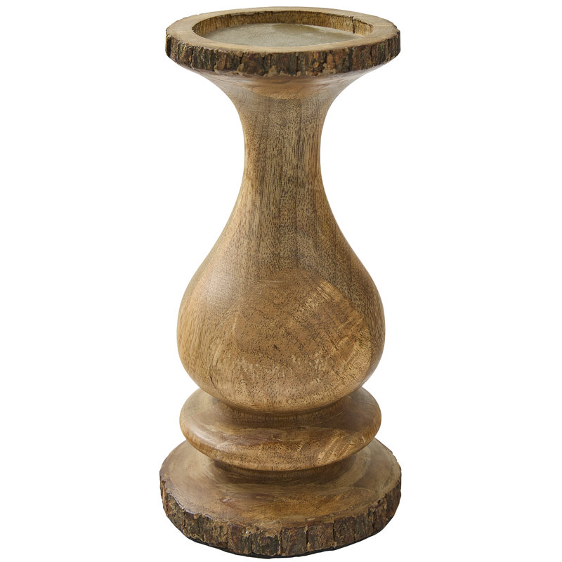 Wood Tabletop Pillar, 9" H x 4.75" W x 4.75" D