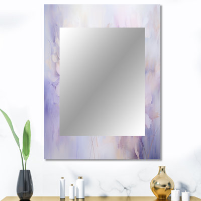 Purple Botanical Whispers II - Botanicals Decorative Mirror, Purple Wall Mirror, Printed Metal Art