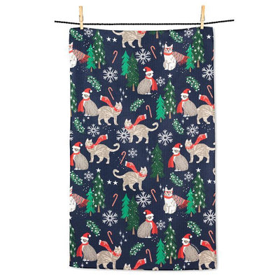 Serviette de cuisine Holiday Cats