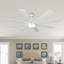 Ventilateur de plafond à DEL à intensité variable de 72 po avec 3 lumières DEL CCT, moteur CC réversible à 6 vitesses, minuterie, télécommande et contrôle des applications VacZon-231138381