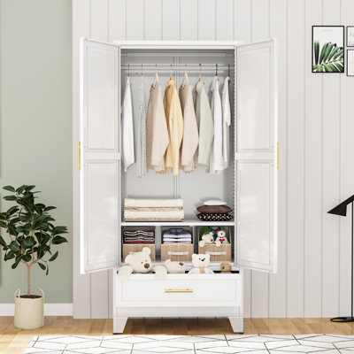 Mordern Metal Wardrobe Armoires with 1 drawer and 2 Doors by Mercer41