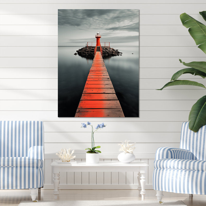 Ravenstein Coastal Pier Reflections II, H 40 po x l 30 po x P 1,5 po, Toile tendue