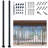 Handrail Post, Wrought Iron Black Metal Railing Post with Bracket for Deck, Balcony & Porch Railing-100541635
