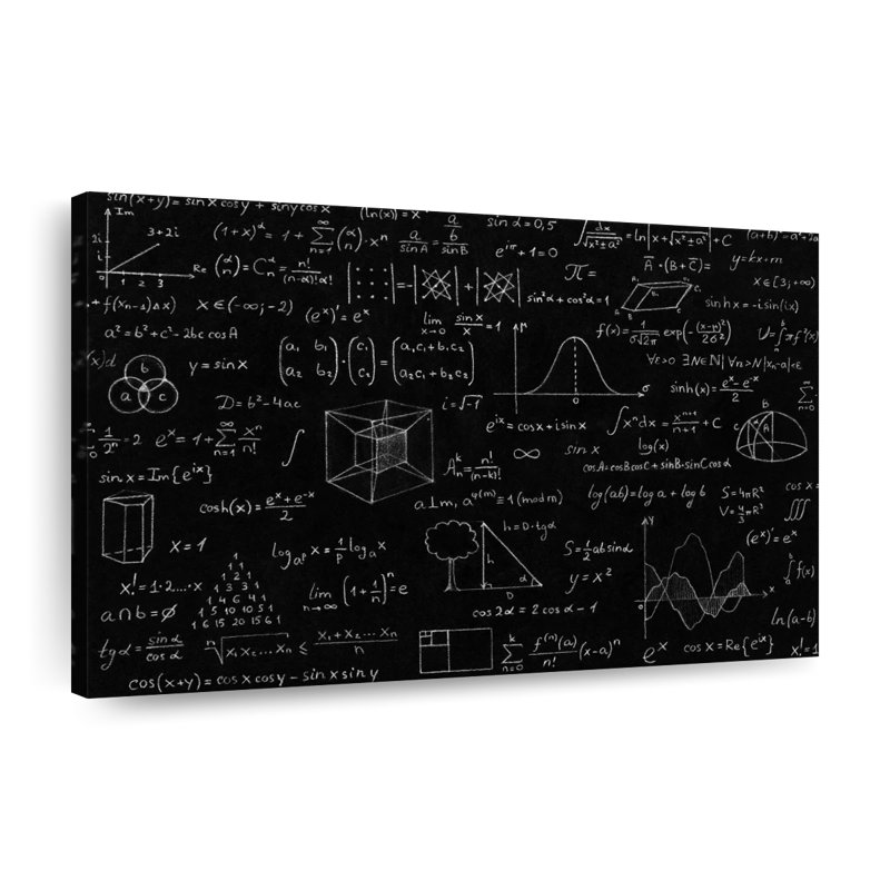 " Math Equations ", 34" H x 51" W x 1.25" D