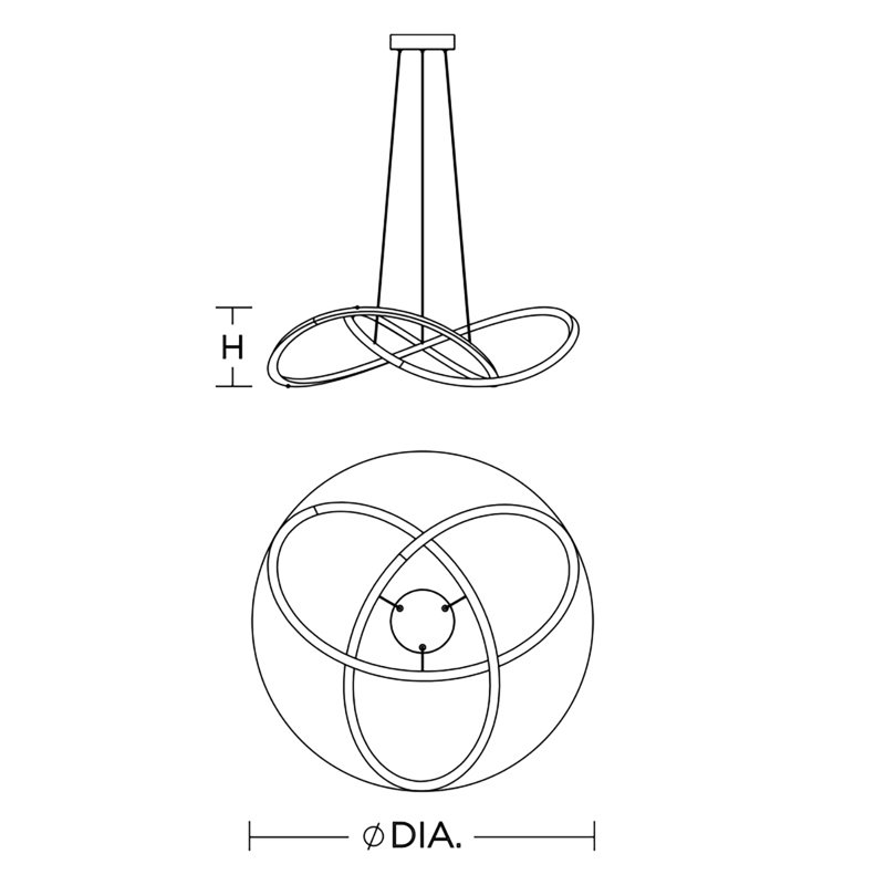 Chalfont LED Pendant Light, 7.25" H x 31.50" W x 31.50" D, Satin Nickel