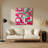 Abstract Shapes 50 Red Metal Wall Art-1000046097