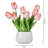 Artificial Fake Tulips Plants In Planter