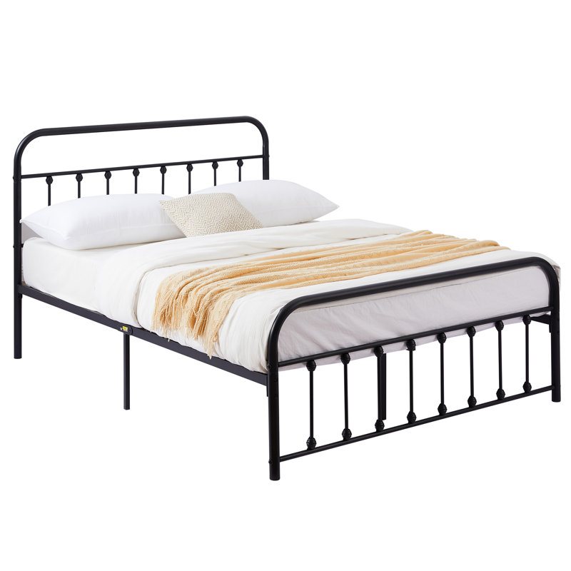 Kempst Queen Size Bed Frame with Headboard and Footboard, Classic Metal Platform Bed Frame, Mattress Foundation with Heavy Duty Metal Slats Support, No Box Spring Needed, Noise-Free