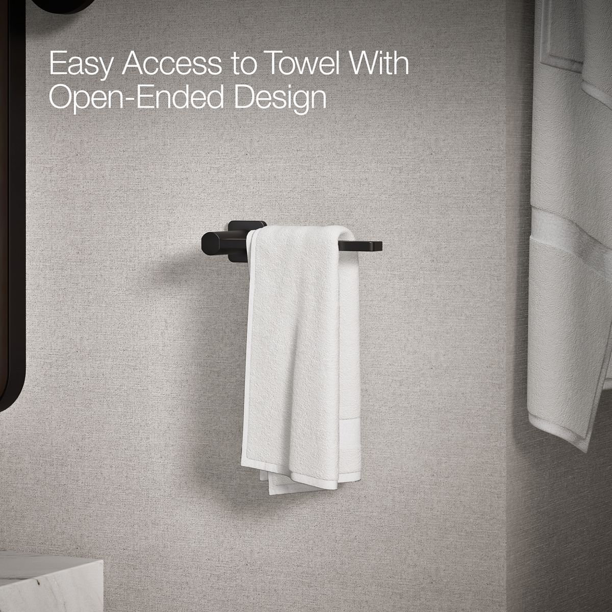 Parallel Towel Arm, Matte Black