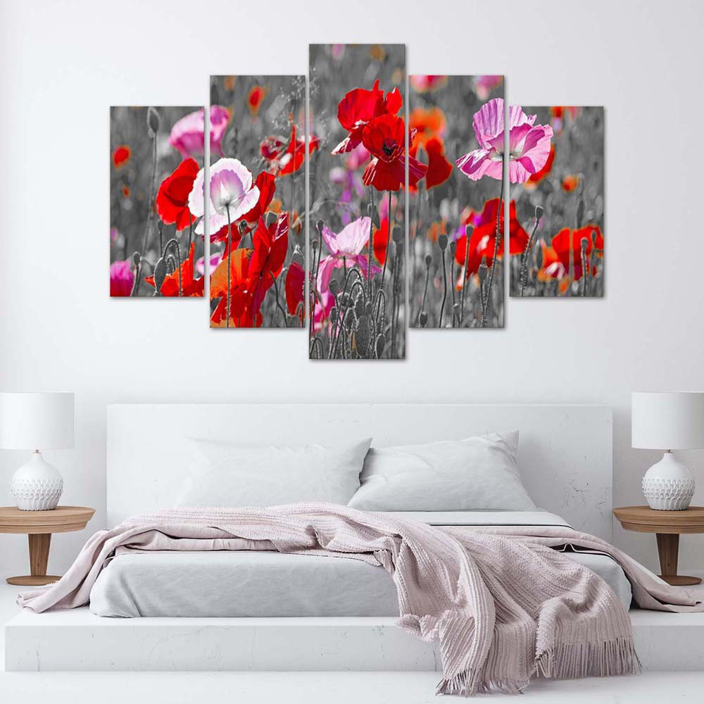 Leinwandbild Red Poppies Watercolour