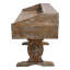 Bureau debout industriel en bois et métal