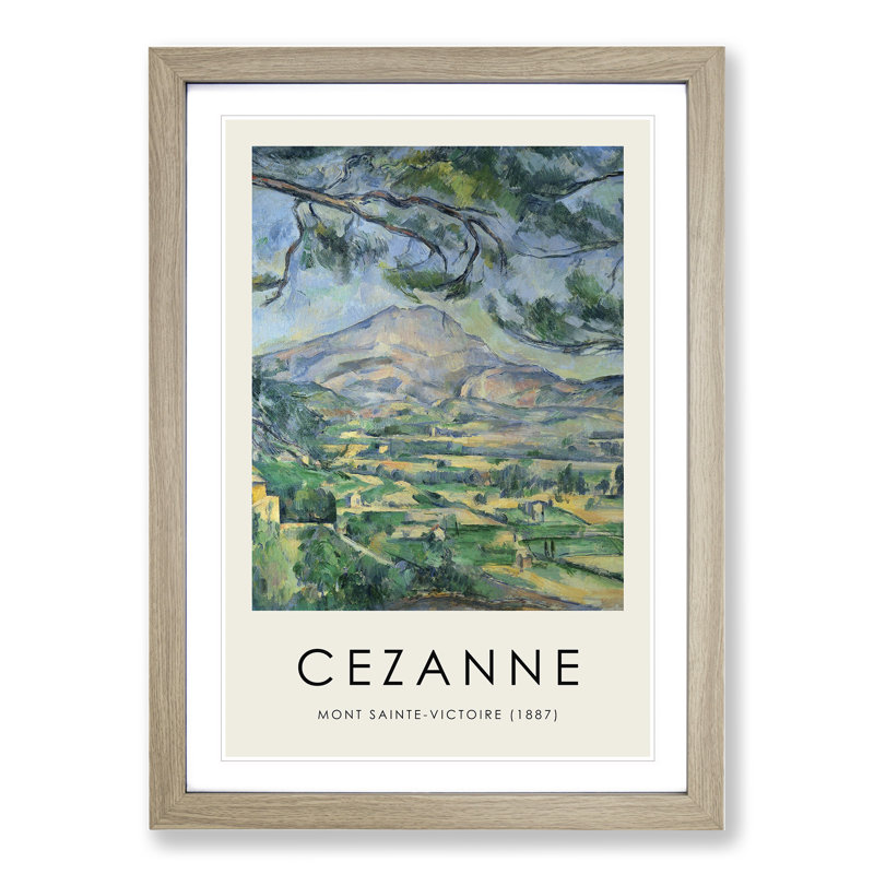 Mont Sainte Victoire Vol.9 by Paul Cezanne - Picture Frame Painting, 36cm H x 27cm W x 2cm D