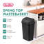 Poubelle de cuisine à couvercle pivotant 13 gallons Sterilite, noir -98078234