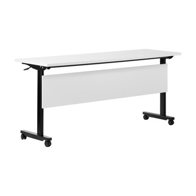 Commercial Nesting Flip Training Table With Steel Frame And T-Legs