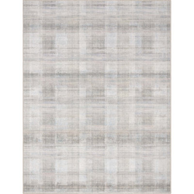 Tapis beige tissé à plat à motif rétro Nuzzo Parquet