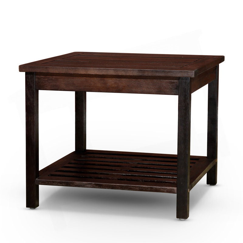 Longs Peak Eucalyptus 2-Shelf Side Table, Espresso