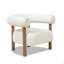 Fauteuil demi-tonneau 37 po Mid Century Modern
