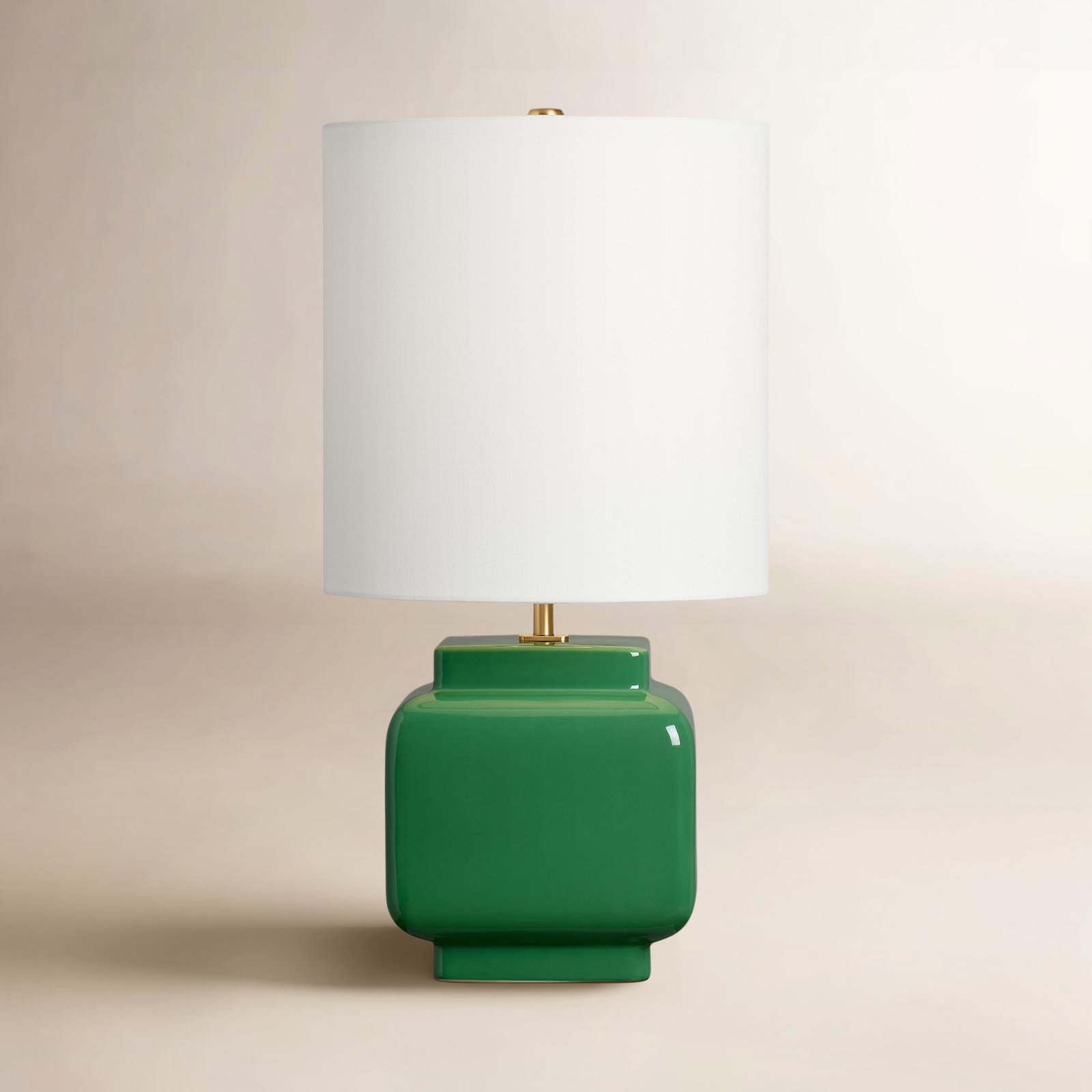 Ceramic Table Lamp, Green