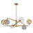 Oberon Six-Light LED Adjustable Single Tier Globe Chandelier