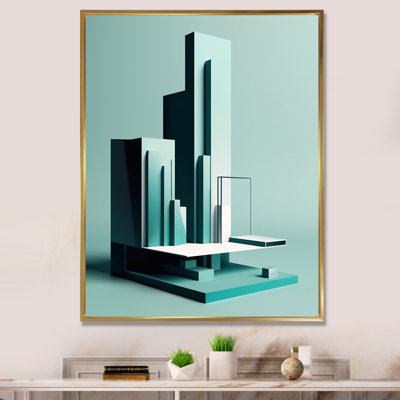 " Abstract Minimal Turquoise Architecture "