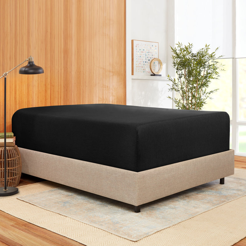 Premium Microfiber Fitted Sheet, California King Fitted Sheet, Black