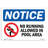 OSHA Notice - No Running Allowed In Pool Area Sign With Symbol | Heavy Duty