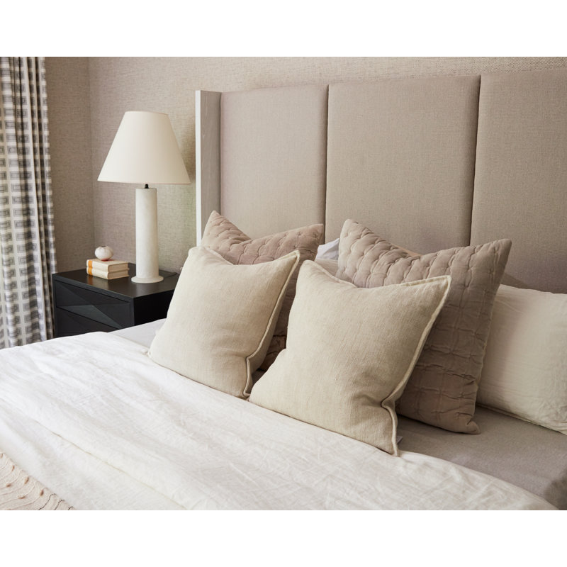 Coussin Burbank, Crème, crème, Housse de coussin seulement - sans coussin, 22 po x 22 po