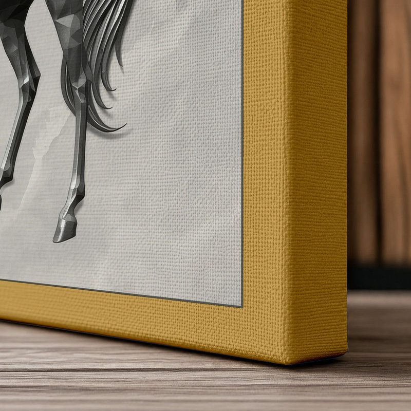 Pegasus Classical - Wrapped Canvas, 18x12 - 45.7 x 30.5 cm, Ochre Border
