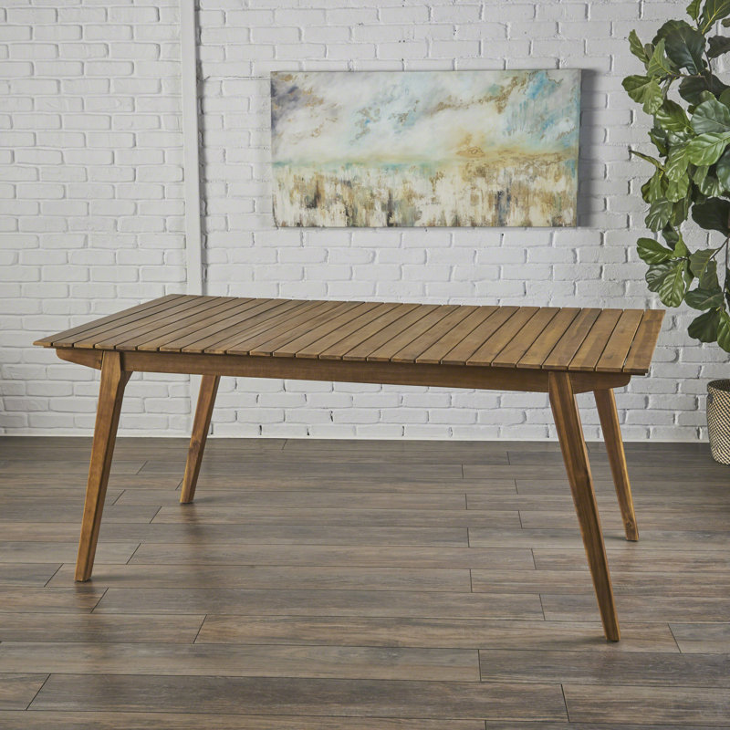 Table de salle à manger écologique en bois d'acacia