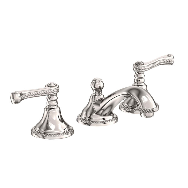Amisa Widespread Bathroom Faucet with Drain Assembly, Polished Nickel