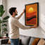 Sun Over Layered Hills Modern - Print-681159705-681159781