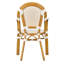 Ensemble de chaises de patio blanc et beige avec accoudoirs blanc et beige par Chivari
