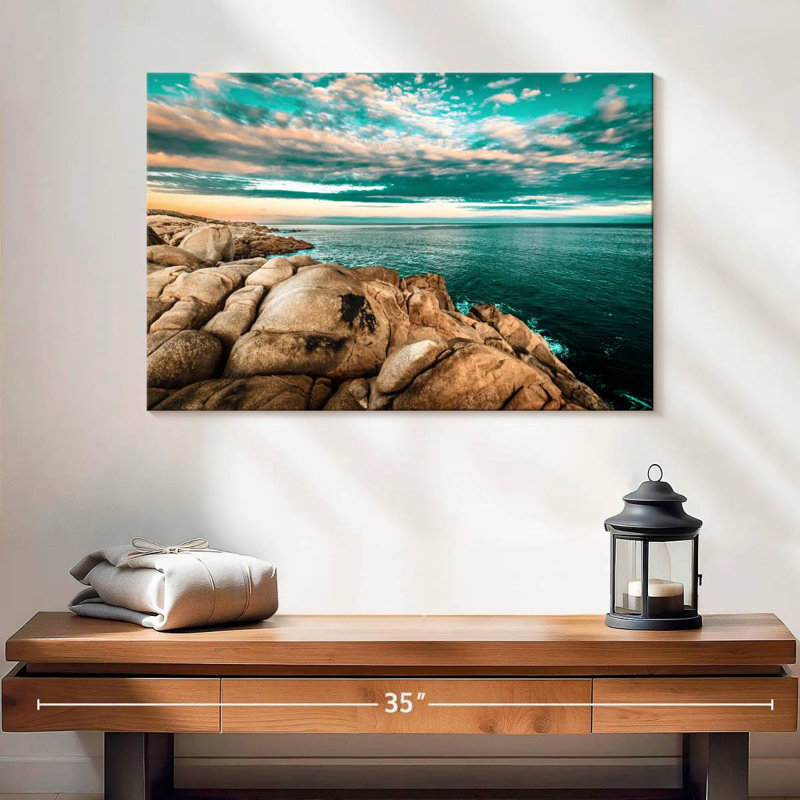 Gillard, paysage marin spectaculaire, H 16 po x l 24 po