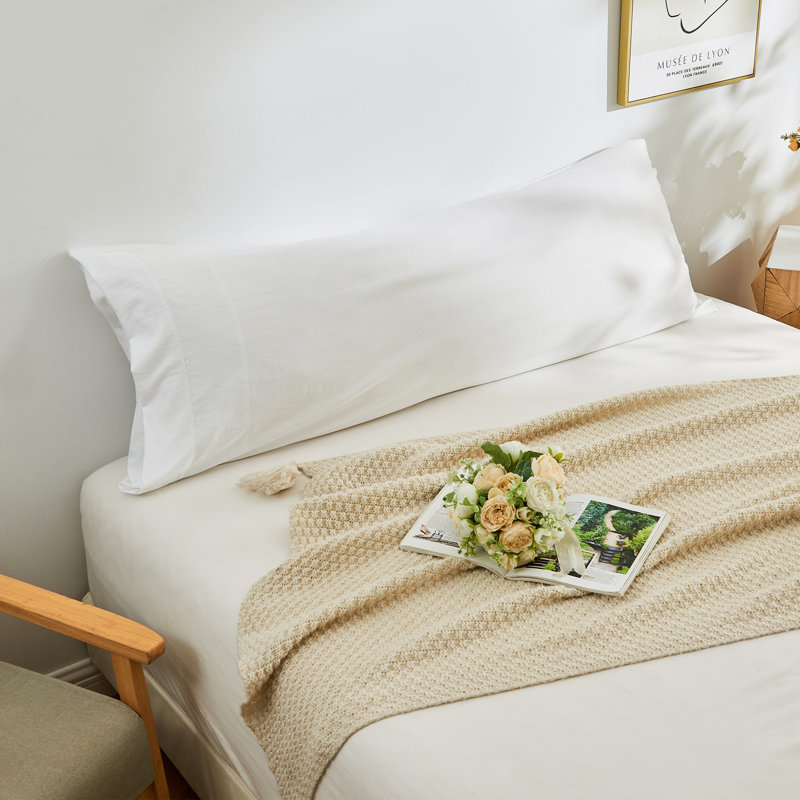 Soft Twill Microfiber Fabric Pillowcases Set, White