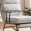 Chaise berçante moderne en velours glissant avec dossier haut
